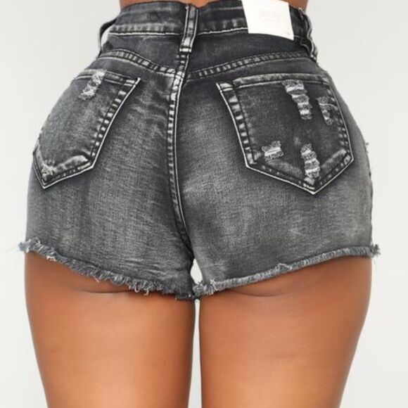 Fashion Nova Get Up Stand Up High Rise Shorts - Picture 3 of 7